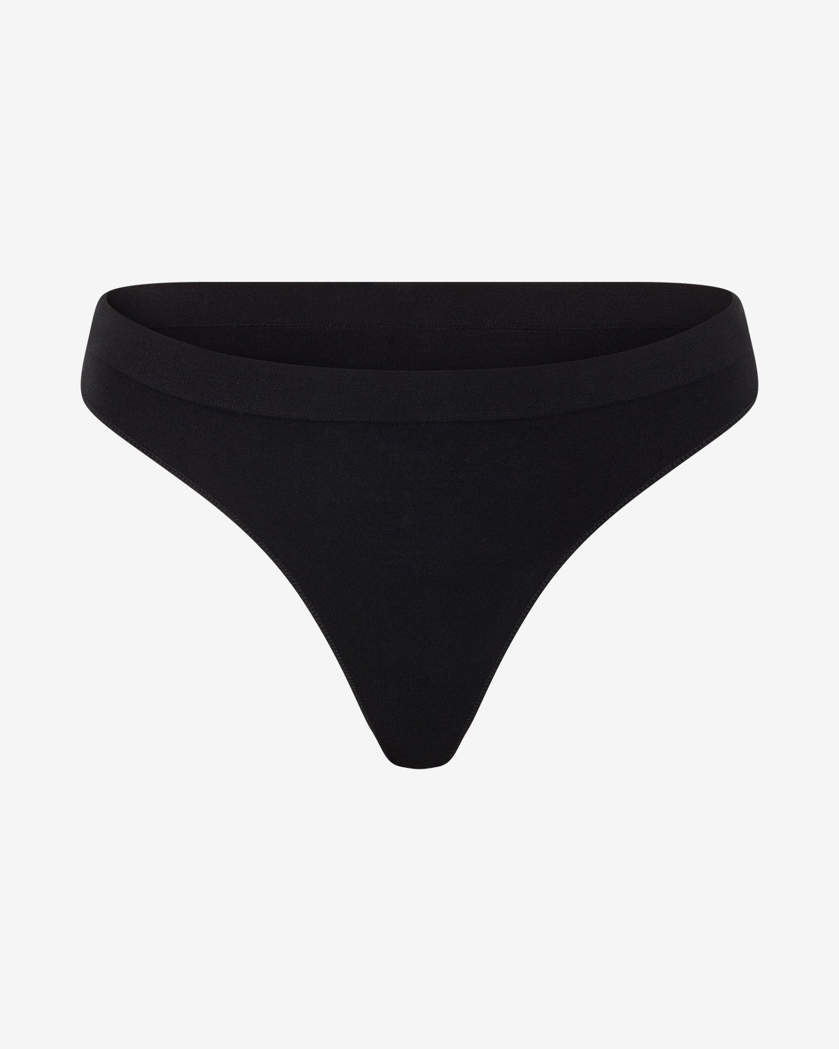 Seamless Bamboo Thong | Black