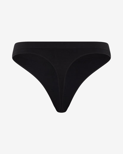 Seamless Bamboo Thong | Black