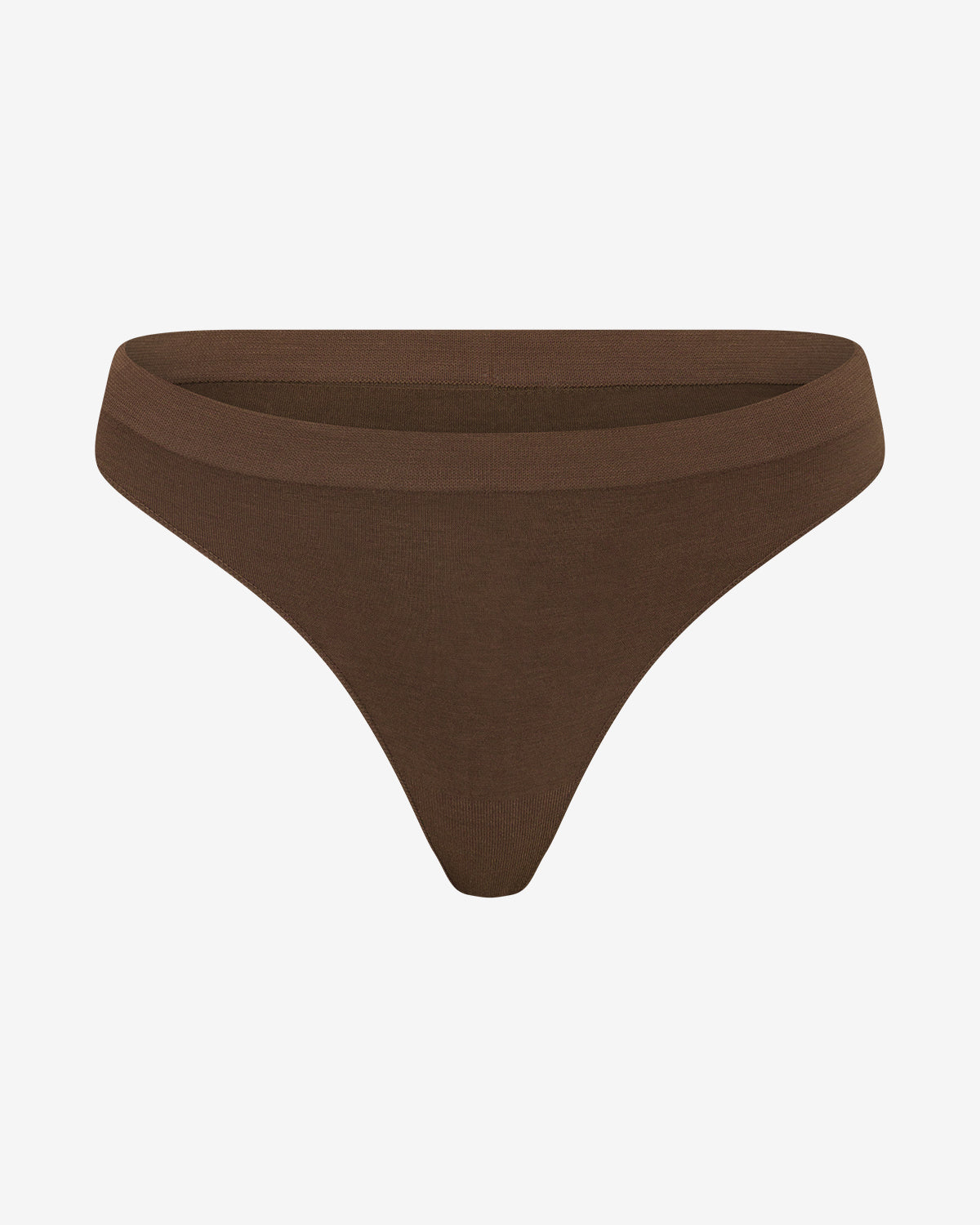 Seamless Bamboo Thong | Chocolate