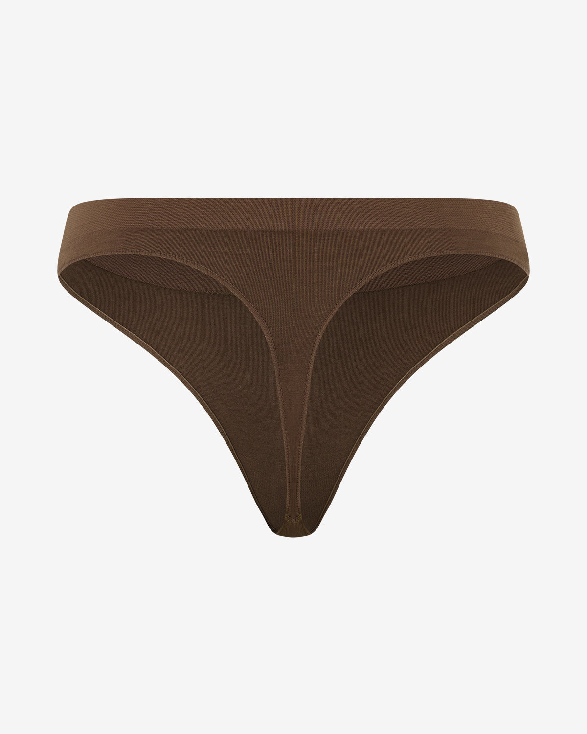 Seamless Bamboo Thong | Chocolate