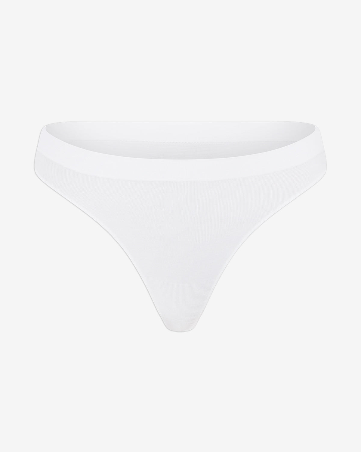 Seamless Bamboo Thong | White