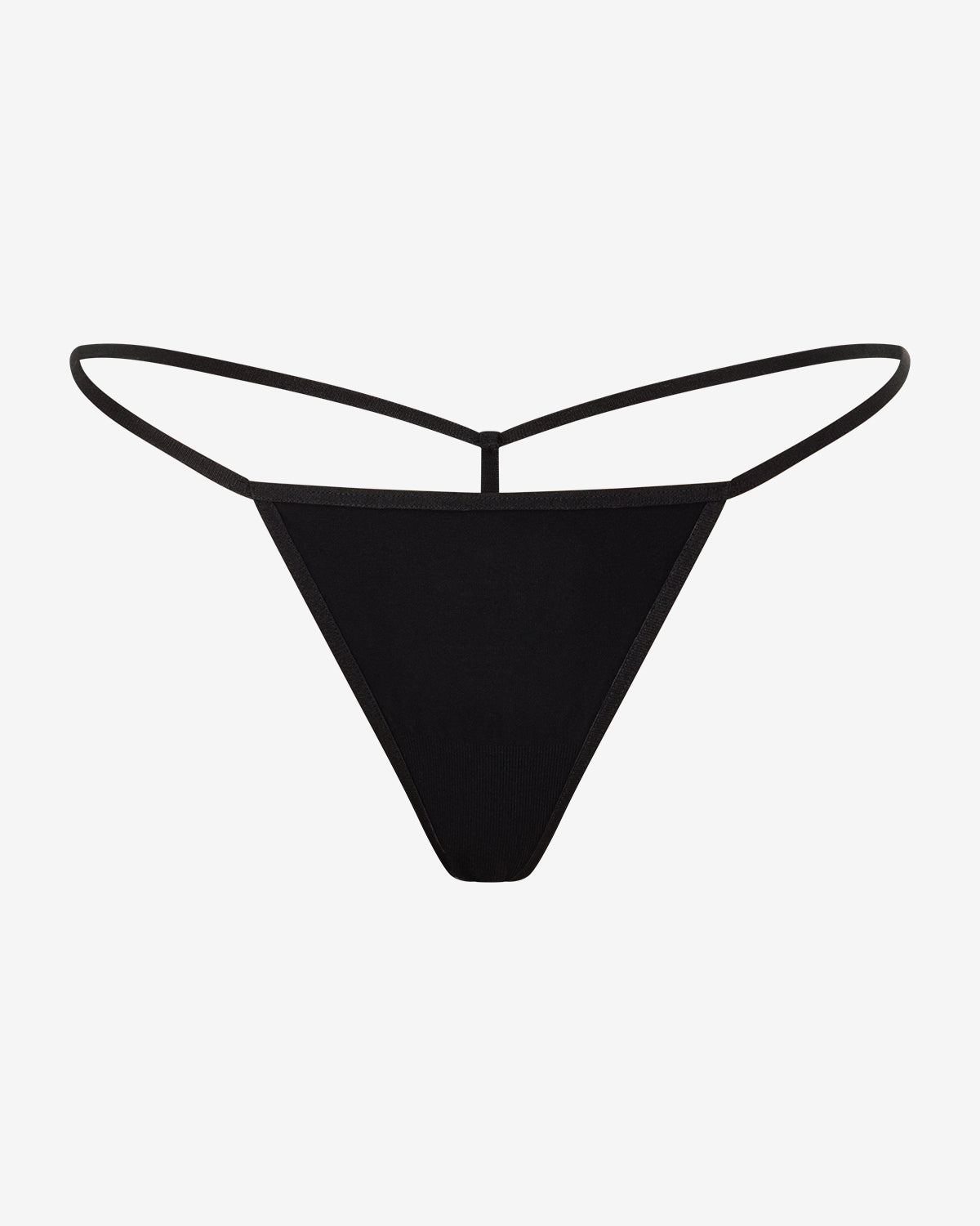 Seamless Bamboo T-String | Black