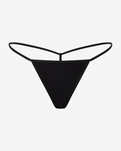 Seamless Bamboo T-String | Black