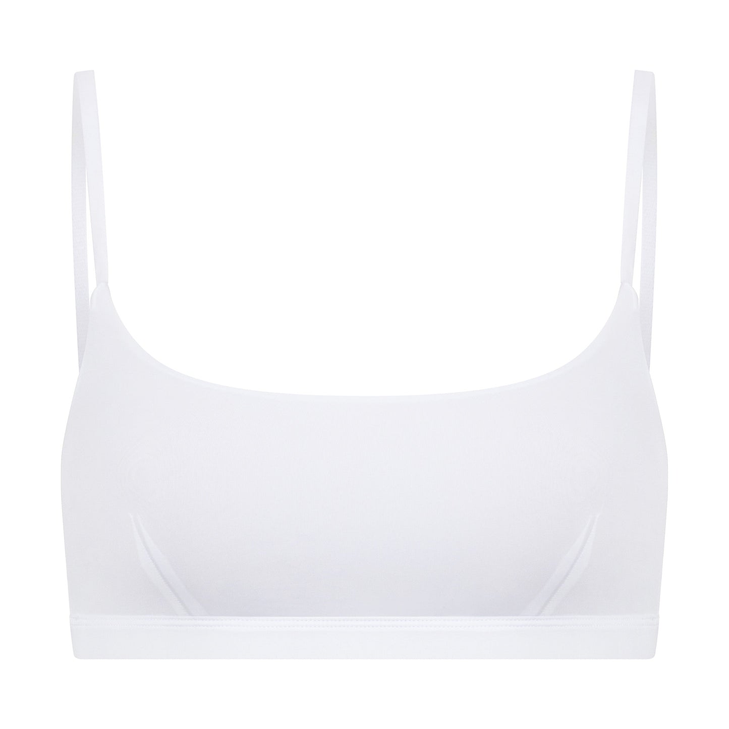 Scoop Neck Bralette | White