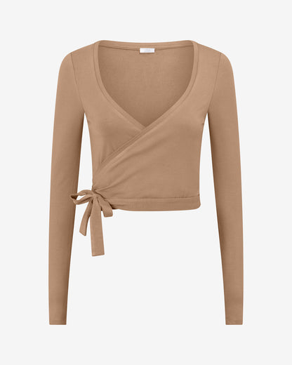 IM Ballet Wrap Top | Toffee