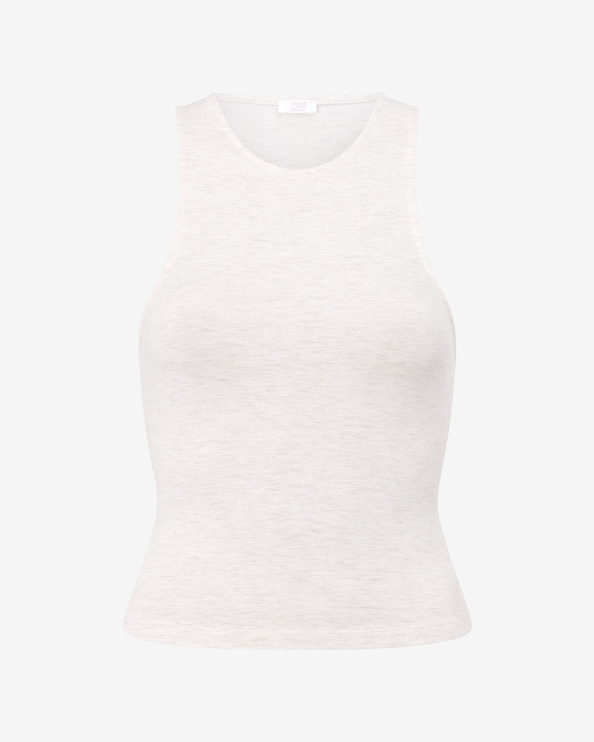 Longline High Neck Tank | Oat